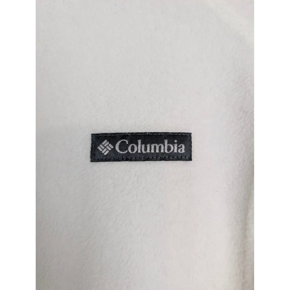 Columbia Benton Springs‎ Fleece Jacket Womens XL White Full Zip Soft